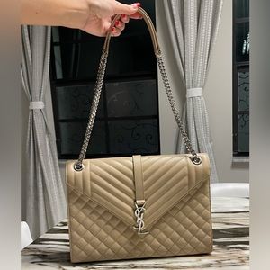 Authentic SAINT LAURENT Large Envelope Shoulder Bag